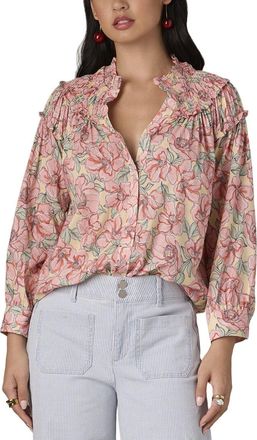 Wit & Wisdom Wit & Wisdom 3/4 Blouson Sleeve Smocked Yoke Top