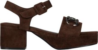 Jeffrey Campbell Timeless 2 Platform Sandal - Dames - Sandalen met hakken - Bruin - 40 EU - Leer - Schoenen