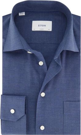 Eton Heren, Overhemden, Blauw, Maat: 3XL Katoen