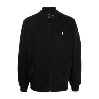 Polo Ralph Lauren Bomber Jackets, male, Black, Size: XL Polo Ralph Lauren Sweaters