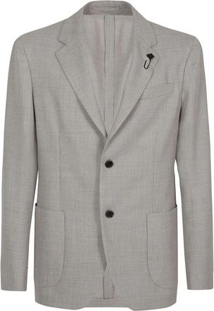 Lardini Single-Breasted Jasje - Heren - Blazers - Beige - 4XL - Jassen