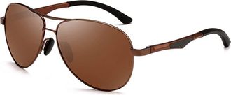 Generic Polarized Sunglasses for Men - Aluminum Magnesium Alloy Frame, HD Vision, Silicone Nose Pads, Effectively Block Strong Light