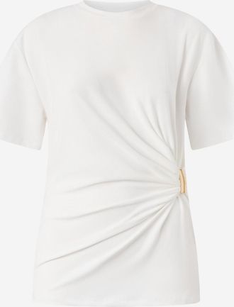 Pinko Pinko-T-Shirt mit Drapierung und goldenen Details