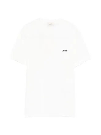 Autry White Logo Crew Neck T-Shirt