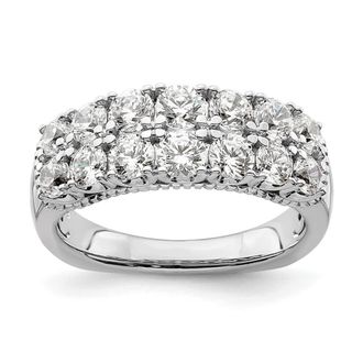 Diamond2Deal 14k White Gold Lab Grown Diamond Wedding Band Ring 1.62Ct Clarity- VS Color- G-H
