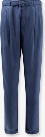 Saint Laurent Pantaloni in seta con cintura - SAINT LAURENT - gender_Man