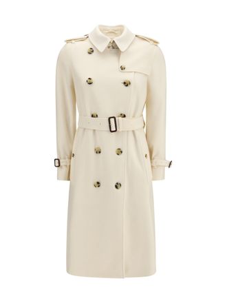 Burberry Kensington Trench Coat - Ivory