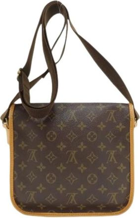 Louis Vuitton Pre-owned Monogram Canvas Shoulder Bag - Dames - Vintage Schoudertas - Bruin - ONE Size - Vintage