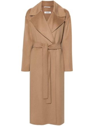 Max Mara Olanda wollen jas met ceintuur - Bruin