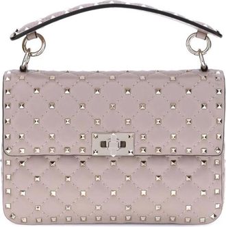 Valentino Garavani Rockstud Spike Schoudertas - Dames - Handtassen - Roze - ONE Size - Leer - Tassen