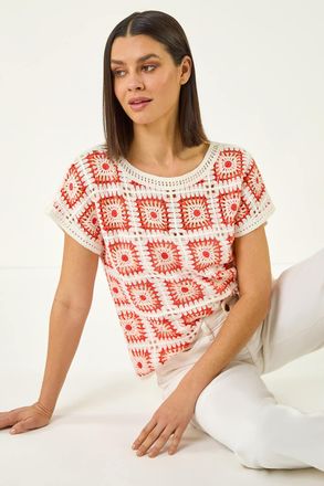 Roman Crochet Knitted Top