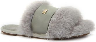 Australia Luxe Muchas Luxe Genuine Shearling Slide Slipper in Ice Gray at Nordstrom Rack, Size 5