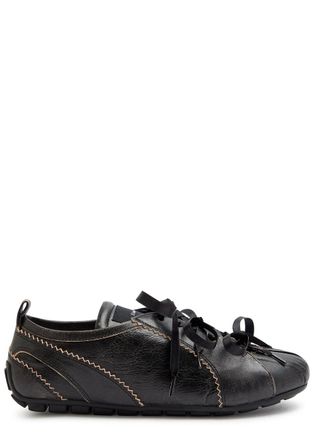 Simone Rocha Simone Rocha Ballerina Grip Leather Sneakers - Dark Brown - 37 (IT37 / UK4)