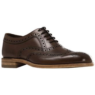 Loake Fearnley Leather Mens Lace Up Shoes - Dark Brown - Size:UK 8.5