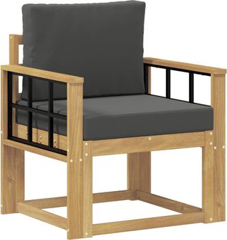 vidaXL Sof&aacute; De Exterior Poli&eacute;ster Blanco Y Antracita Vidaxl