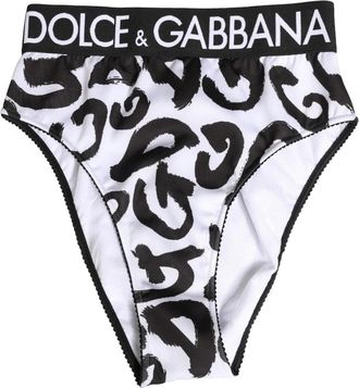 Dolce & Gabbana High Brief - Dames - Onderbroek - Zwart - XS - Polyester - Ondergoed