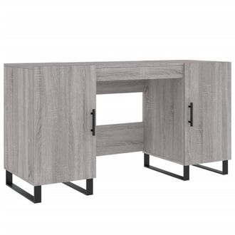 Berkfield Home Desk Grey Sonoma 140x50x75 cm Engineered Wood | Size: 140 x 50 x 75 cm