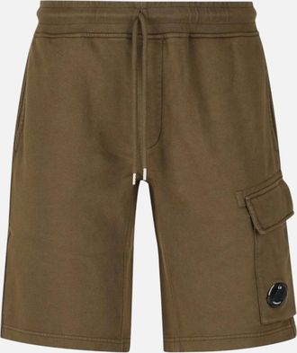 C.P. Company Mens C.P. Company Cotton Lens Pocket Ivy Green Shorts - Size: 35/34/32