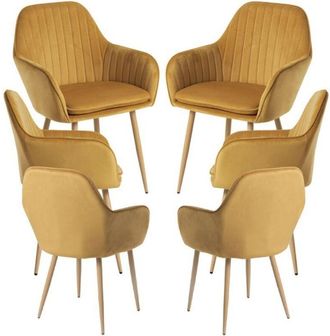 Regalos Miguel Regalos Miguel - Packs Sillas Comedor - Pack 6 Sillas Chic - Mostaza