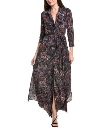 L'agence LAgence Cameron Long Silk Shirtdress