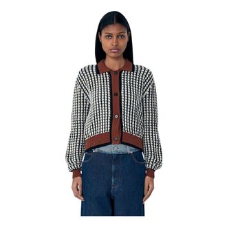 Marni Cardigans, female, Multicolor, Size: 2XS Cotton-Blend Cardigan