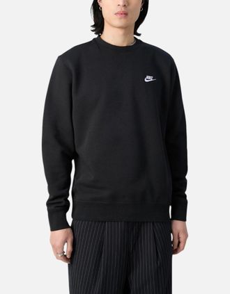 Nike BV2662 Sportswear Club Fleece Mens Crew Relax Fit Sweatshirt - Black - Size: 2XL