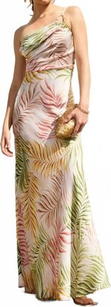 Dress Forum Palmetto Breeze One-Shoulder Maxi Dress In Seashell