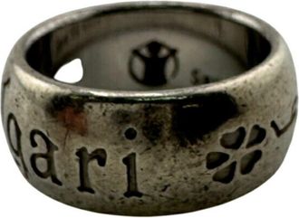 Bulgari Silver Silver 925 Band Ring (Pre-Owned)