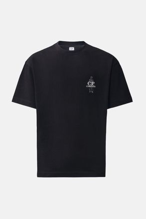 C.P. Company 30/1 SAILOR LOGO T SHIRT Size: XXL, colour: BLACK