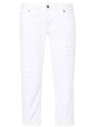 Dsquared2 White Straight Mid Rise Jeans