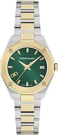 Ferragamo Edge Bracelet Watch, 28mm in Two Tone at Nordstrom