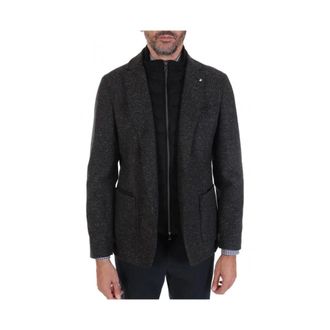 HUGO BOSS Heren, Jassen, Zwart, Maat: L Leer