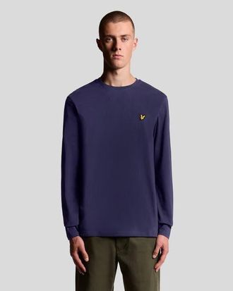 Lyle & Scott Plain Long Sleeve T-Shirt in Navy at Nordstrom, Size Xx-Large