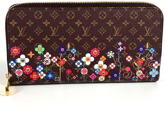 Louis Vuitton Brown Pink Monogram Long Wallet (Bi-Fold) (Pre-Owned)