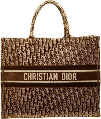 Dior Brown Velvet Tote Bag (Pre-Owned)