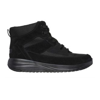 Skechers Dames On The GO Stellar Su&egrave;de Enkellaarsjes (Zwart)