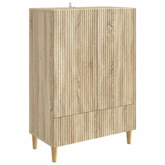 vidaXL Aparador Roble Sonoma 66 X 34,5 X 95 Cm Madera De Ingenier&iacute;a Vidaxl