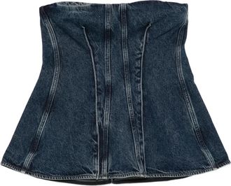 A Gold E Top senza spalline - Blu