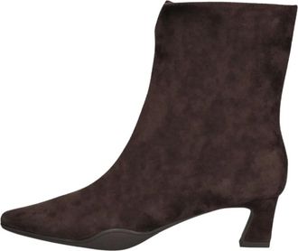 Stefano Lauran Enkellaarsjes - Dames - Schoenen - Bruin - Maat: 40 EU Zijde