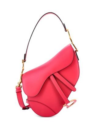 Dior Saddle Handbag with Strap Leather Medium shoulder bag - Rosa
