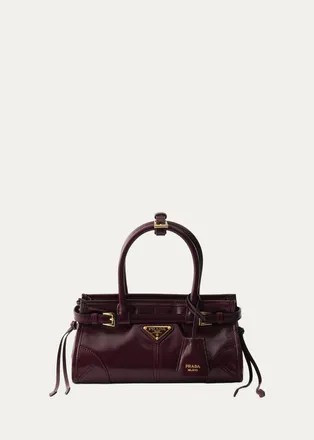Prada Bonnie Mini Leather Top-Handle Bag