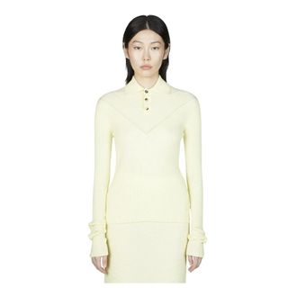 Bottega Veneta Dames, Tops, Geel, Maat: XS Katoen