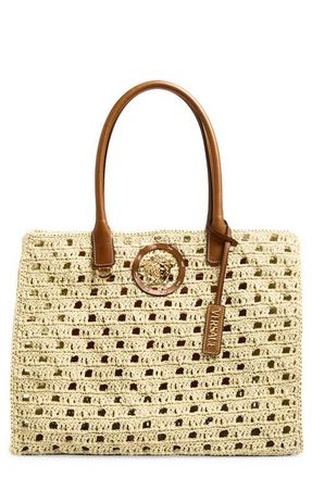 Versace Crochet Tote in Natural Ambrer Gold at Nordstrom