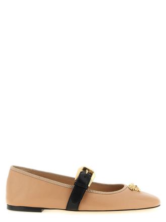 Versace Pink La Medusa ballet flats