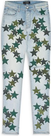 Amiri Blue / Green Chemist Skinny Jeans