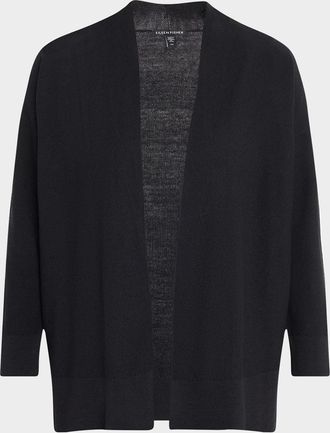 Eileen Fisher Open Organic Linen-Cotton Cardigan