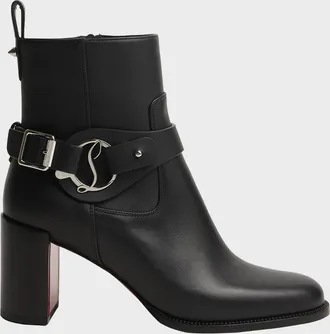Christian Louboutin 70mm Dianouchette Leather Ankle Booties
