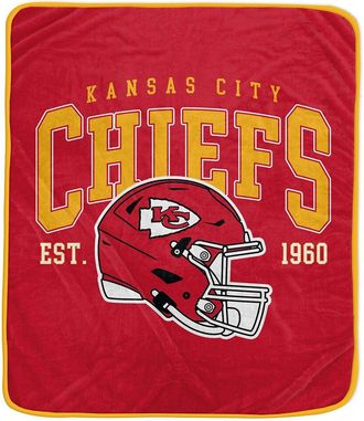Pegasus Sports Kansas City Chiefs Nfl Team Vintage Helmet Fleece Throw