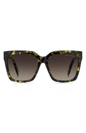 Marc Jacobs 57mm Gradient Square Sunglasses in Green Tortoiseshell at Nordstrom Rack