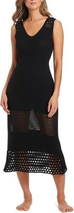 Bleu Rod Beattie Cover-Up Crochet Midi Dress in Black at Nordstrom, Size Medium